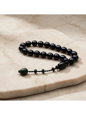 Mabelme Store Blackcraft Oltu Taşı Kızılcık Tespih