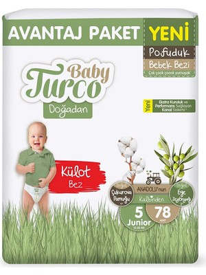Baby Turco Külot Bez, 5 Beden 78 Adet