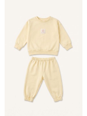 DeFacto Bisiklet Yaka Baskılı Üst Lastikli Paça Alt 2'li Pijama Takımı Kız Bebek I2908A526AU