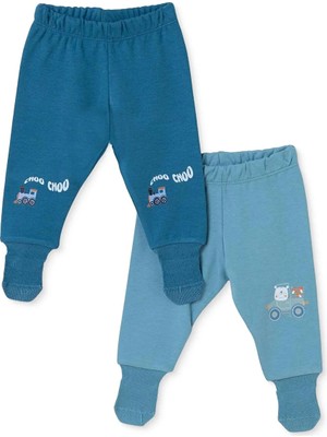 Hellobaby Erkek Bebek 2li Pantolon Taşıtlar Baskılı Çoraplı