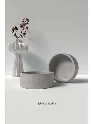 Empressco Beton Mumluk / Saksı Silikon Kalıp - Dekoratif Beton Mumluk Kalıbı Beton/mum Yapım Malzemeleri