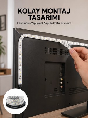 Eco Lounge Uzaktan Kumandalı LED Tv Arka Işık Şeridi Yeni Nesil