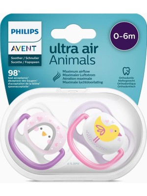 Philips Avent Ultra Air Animals 2li Emzik 0-6 Ay - Kız