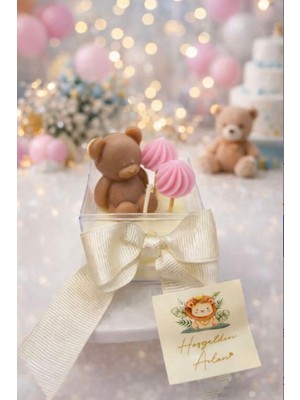 Liondes Candles Ayıcık Figürlü Mum Bebek Hediyeliği 30LU