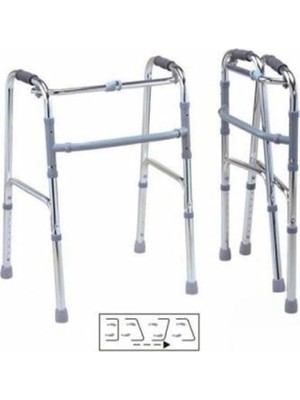 Empressco Ithal Alüminyum Walker Wolker Yürüteç Hareketli Katlanabilir Walker