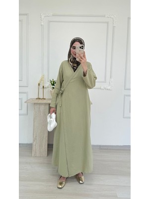Salisburys Kadın Muslin Kimono Uzun Pardesü