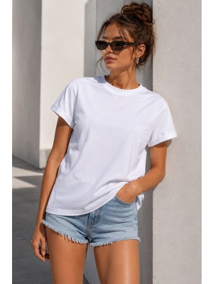 Mad Girls Beyaz Tişört MG1351