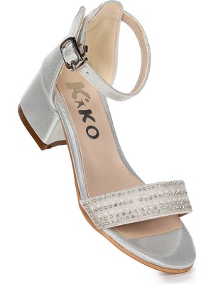 Kiko Kids Elinor Vakko Günlük Kız Çocuk 3 Cm Topuklu Sandalet Abiye Ayakkabı