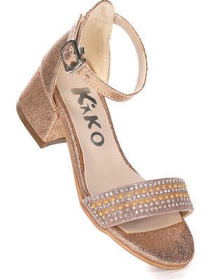 Kiko Kids Elinor Çatlak Günlük Kız Çocuk 3 Cm Topuklu Sandalet Abiye Ayakkabı