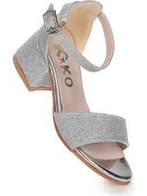 Kiko Kids Alexa Günlük Kız Çocuk 4 Cm Topuklu Sandalet Abiye Ayakkabı