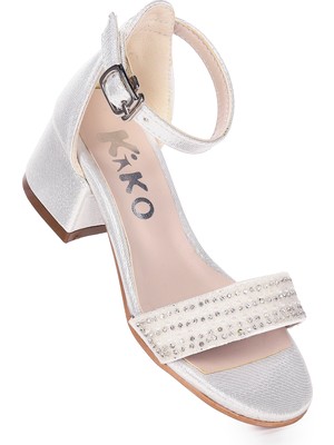 Kiko Kids Elinor Vakko Günlük Kız Çocuk 3 Cm Topuklu Sandalet Abiye Ayakkabı