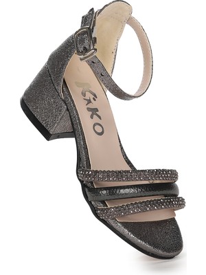 Kiko Kids Helena Çatlak Günlük Kız Çocuk 3 Cm Topuklu Sandalet Abiye Ayakkabı