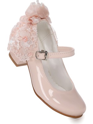 Kiko Kids Cara Rugan Günlük Kız Çocuk 4 Cm Topuklu Abiye Ayakkabı