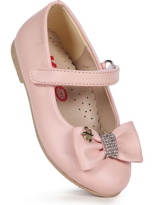 Kiko Kids Withbow Cilt Cırtlı Fiyonklu Kız Çocuk Babet Ayakkabı