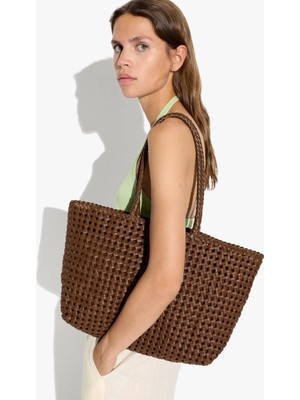 Parfois Kadın Örgü Deri Shopper Çanta