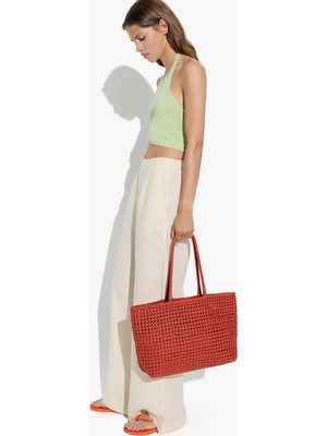 Parfois Kadın Örgü Deri Shopper Çanta
