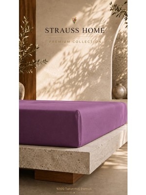 Strauss Ultra Lüks Lastikli Çarşaf 160 gr Kalın Yumuşak Pamuklu Yatak Çarşafı