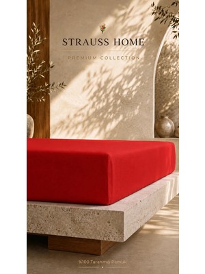 Strauss Ultra Lüks Lastikli Çarşaf 160 gr Kalın Yumuşak Pamuklu Yatak Çarşafı