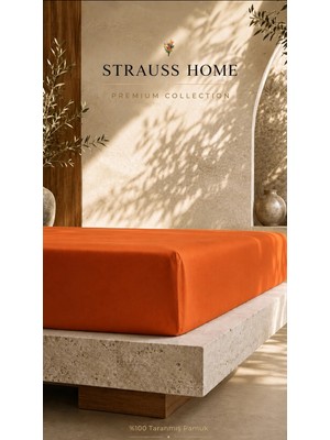 Strauss Ultra Lüks Lastikli Çarşaf 160 gr Kalın Yumuşak Pamuklu Yatak Çarşafı