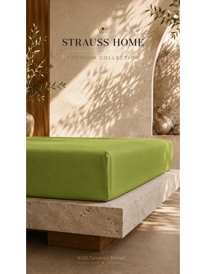 Strauss Ultra Lüks Lastikli Çarşaf 160 gr Kalın Yumuşak Pamuklu Yatak Çarşafı