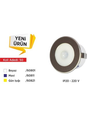 Akviva Dolunay Sensörlü LED Spot 3000K