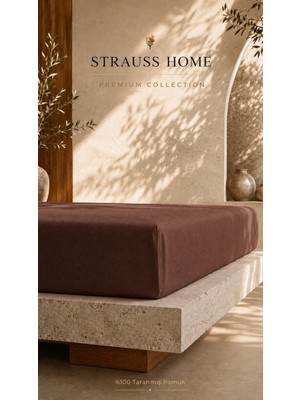 Strauss Ultra Lüks Lastikli Çarşaf 160 gr Kalın Yumuşak Pamuklu Yatak Çarşafı