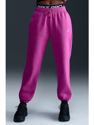 Nike Phoenix Fleece Hr Oversize Womens Pant.yüksek Bel Bol Kesim Kadın Eşofman Altı Mor