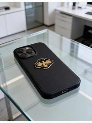 Zaytoon Suriye Sembolü Siyah Üzerinde Altın Rengi Kartal Telefon Sticker – 3D Metal Tasarım, Arka Süs A300137