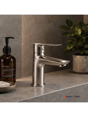 Kale Tandem H12 Fırçalanmış Nikel Lavabo Bataryası