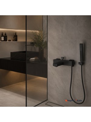 Kale Arris Mat Siyah Banyo Bataryası