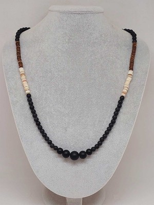 Yaşam Tohumu Oniks Taşı & Sedef Taşı Tasarım Unisex Kolye (54420)