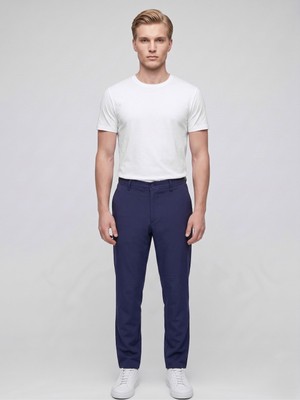 Plus Scorpion Erkek Yazlık Bağcıklı Kumaş Pantolon – Slim Fit Rahat Kesim Günlük Pantolon