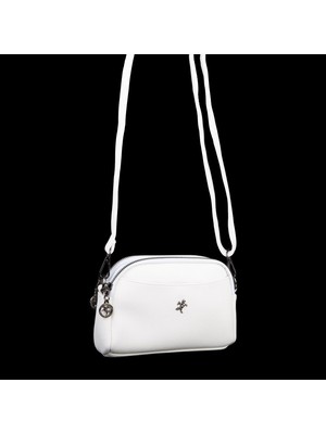 Nas Bag Kadın Mini  Şık Çapraz Çanta  Beyaz Mercan