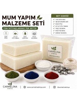 Carmelina Soya Wax Mum Yapım Seti