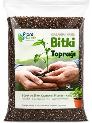Plant Home Power Mix 5L Bitki Toprağı | Cocpeat, Torf ve Perlit Karışımlı – Böcek Yapmayan Özel Karışım
