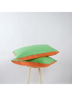 Cozy Home Popping Colors Yastık Kılıfı Venus Turuncu-Yeşil 50X70