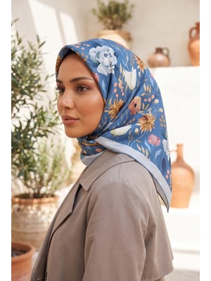 Armine Sport Twill Eşarp - 8740-91 Kot Mavi