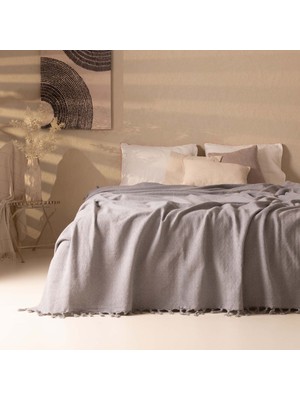 Evidea Soft Opia Çift Kişilik Pike - Gri - 200X220 cm