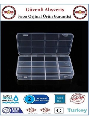 Marvielle 12 Gözlü Çok Amaçlı Saklama Kutusu - Vida, Takı ve Boncuklar Için - Makyaj & Takı Organizeri