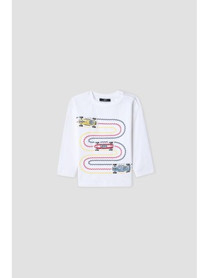 B&G Erkek Bebek Beyaz Tshirt