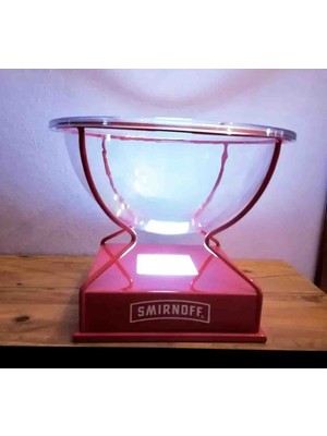 Saturno78 Smir Red Fanuslu Metal LED Işıklı Kova