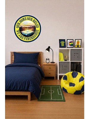 Fenerbahçe Duvar Sticker Sarı Lacivert Arma 90 cm - Lisanslı Orijinal