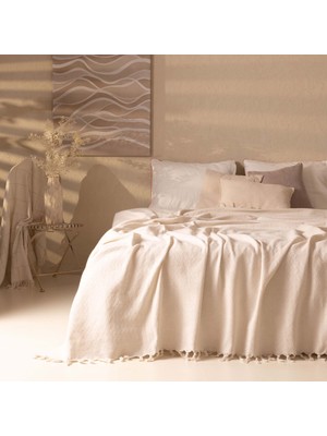 Evidea Soft Opia Çift Kişilik Pike - Ekru - 200X220 cm