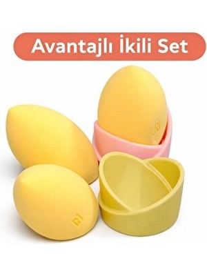 Marvielle Iki Parçalı Makyaj Süngeri ve Kozmetik Standı Seti - Makyaj & Takı Organizeri