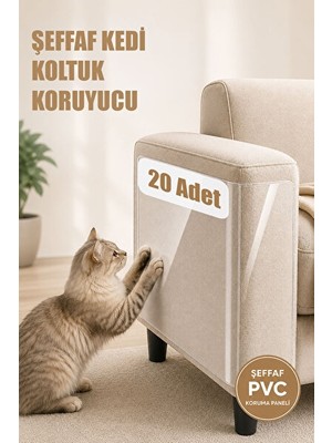 Marvielle Şeffaf Mobilya Tırmalama Bandı - Mobilyalarınızı Çizilmelere Karşı Korur - Kedi Tırmalaması