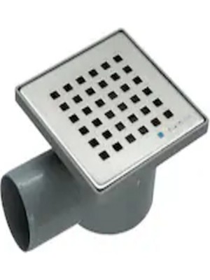 Mesa Teknik Mikro 10X10 Üstü Krom 50 Lik Yandan Çıkışlı Yer Sifonu
