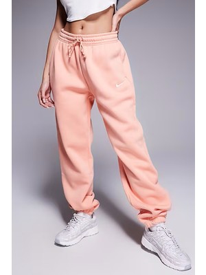 Nike Phoenix Fleece Hr Oversize Womens Pant.yüksek Bel Bol Kesim Kadın Eşofman Altı Turuncu