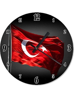 Marvielle Yüksek Çaplı Türk Bayrağı , Göz Alıcı ve Dayanıklı Tasarım - Duvar Saati