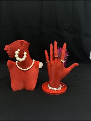 Marvielle Kırmızı Dekoratif Takı Organizer Seti, 20 Cm, Kolay Kullanım - Makyaj & Takı Organizeri