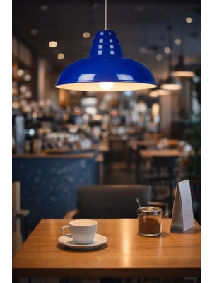 Legacy Sydney Mavi Renk Özel Tasarım Modern Dekoratif - Cafe - Sarkıt - Mutfak Tekli Avize